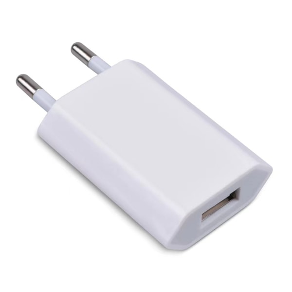 Mobiltelefonlader med europeisk standard, 1A vegglader, 1000mA rund plugg white