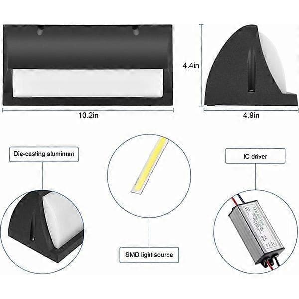 18W Utomhus Vägglampa med Rörelsesensor, Modern Inomhus/Utomhus
