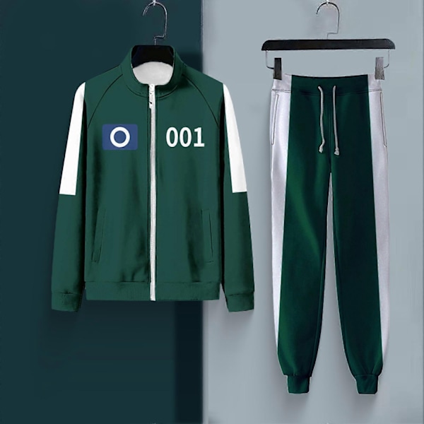 Squid Game Kostym, Squid Game Kostym för Barn, Squid Game Sportkläder, Koreansk Folkleksdräkt Set, Squid Game Kostym för Barn, Cosplay-Perfekt Blå Blue D,140 cm