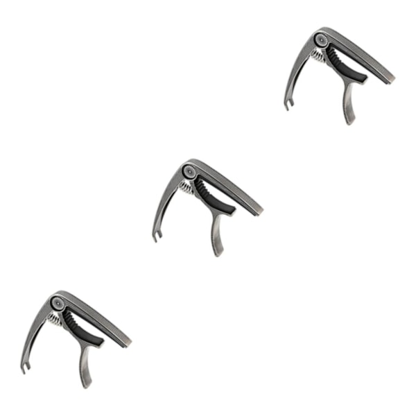 1/2/3 Guitar Capo til Akustisk Clip Hurtig Skift Klemme Nøgle til Sølv 9.3x7.5x1.5cm Silver 9.3x7.5x1.5cm 3 Sets