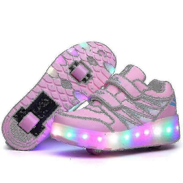 LED-rullakengät lapsille vilkkuvilla pyörillä pink 33