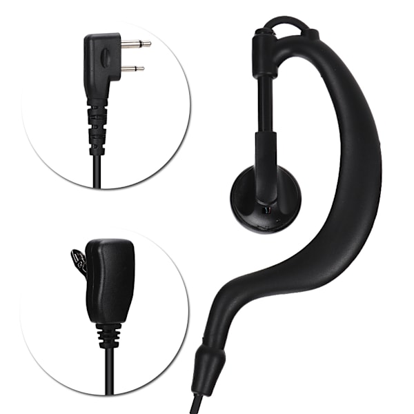 Pää 120cm kannettava Walkie Talkie HD Kuuloke Melunvaimennus Intercom Kuulokkeet Musta