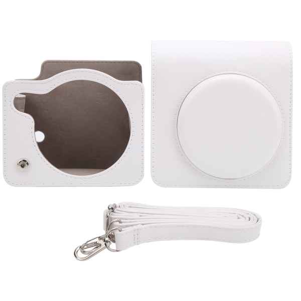 Etui PU læder skulder kamerataske passer til Instax SQUARE SQ1 hvid