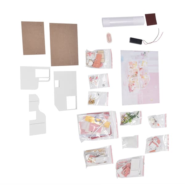 Barnmonteringssats DIY Dockhus Dockhus Kit Miniatyrhus Byggsats Födelsedagspresent{wh} 0.1