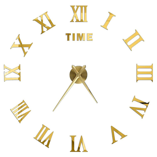 3D Suuri Seinäkello DIY Akryyli Peilikello Kellon Koko Eurooppa Horloge Olohuone Koti Sisustus Useita Tyylejä Kulta A Gold A 37 inches (60-90cm)