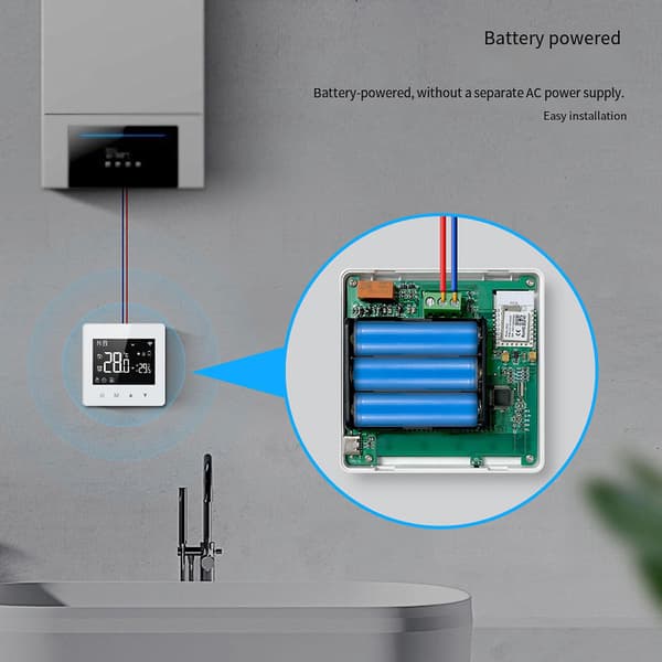 Tuya Zigbee termostat drevet av batteri