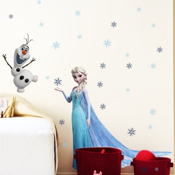 1:a Frozen Disney Väggdekaler Frozen Vardagsrum Avtagbara Els