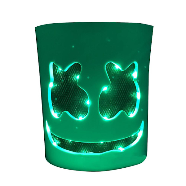 /#/Marshmello LED-naamio DJ-cosplay-kypärä Marshmello-asu naamio Lig/#/