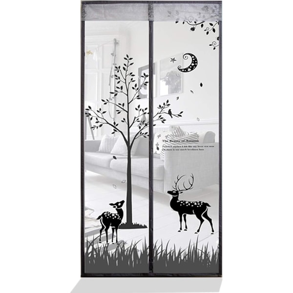 Myggenet til altandør - 90 x 210 cm - Grå