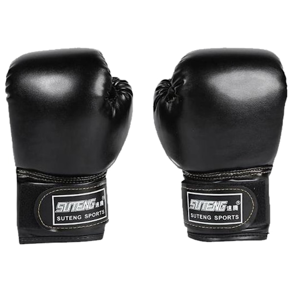 Bokshandsker til børn i alderen 3-10 år - Sjov Muay Thai Fight Sanda Kampsportspose Punching Træning PU Handsker Udstyr Black 0.18