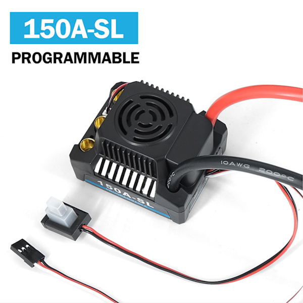 150A harjaton ESC vedenpitävä pölytiivis BEC 5A 5.8V elektroninen nopeudensäädin 1/8 RC-autolle