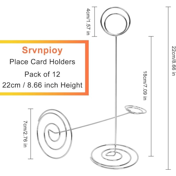 Pöytänumerokortinpidike häihin, hopea, 220 mm paikkartit