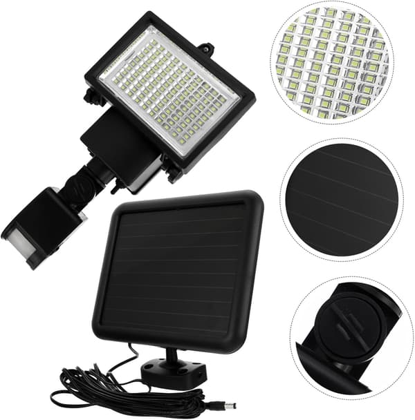 Solcellelamper LED væglamper LED solsensorlampe udendørs LED sollampe LED væglampe havelampe sensor 100-LED solsensorlampe Lámparas