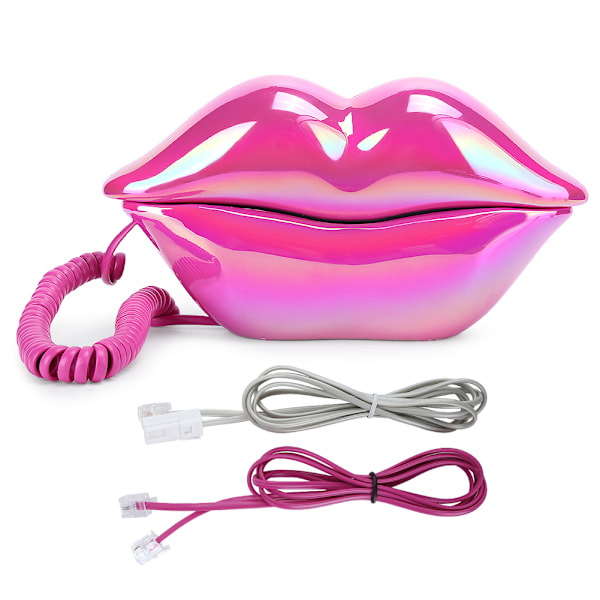 Rød elektroplettering Fashionable lip telefon flokk retro sexy hjem telefon dekorasjon gave