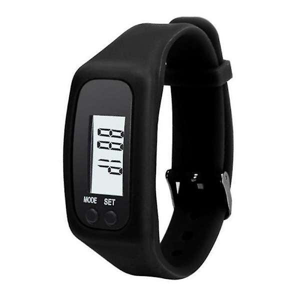 Digital Lcd Pedometer Run Steps Walking Distance Calorie Counter 12/24 Hour Time Display Sports Watch