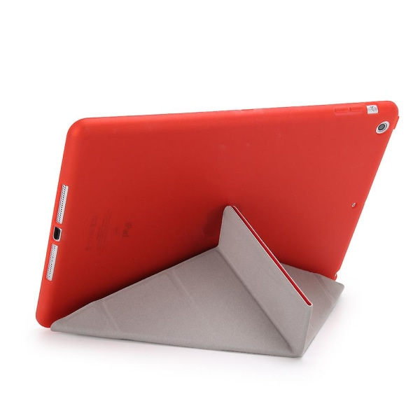 SQBB för iPad 9.7 (2018) / 9.7 (2017) Origami Smart PU Läder + Tpu Tabletfodral Röd