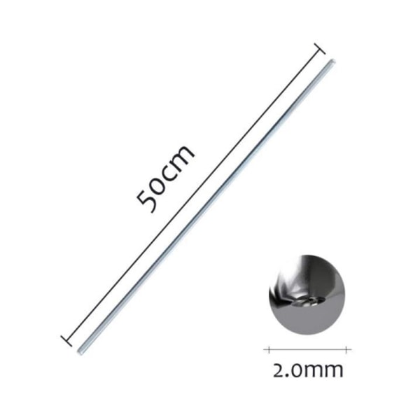 Aluminiumsveisetråder Sølv 500 x 2 mm 10 stk