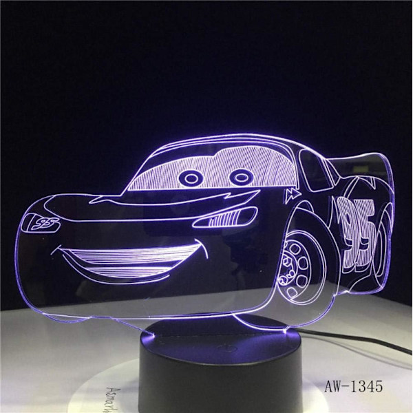 Pojkars födelsedagspresent Blixten McQueen Route 66 Din racing ca