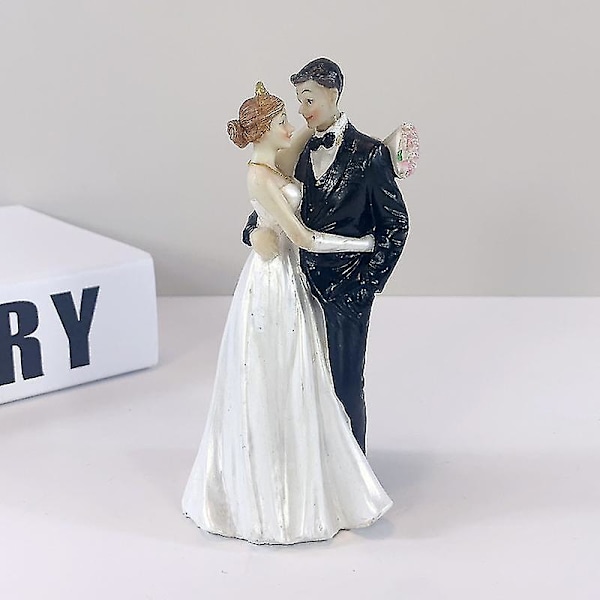 Bryllup Brudgom Harpiks Ornament Statue Kake Topper Bryllupsdekorasjon Sta style 6