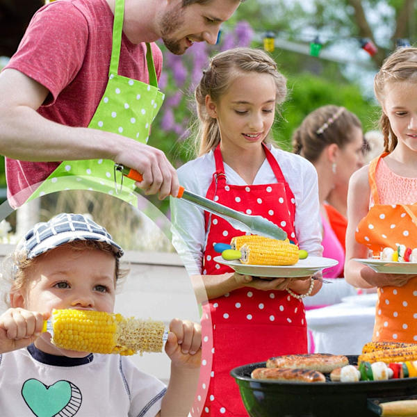 12 kpl/6 paria maissikahvoja, ruostumattomasta teräksestä valmistettuja maissikahvoja maissikahvojen vartaita BBQ:lle kaksoispiikillä makean maissikahvojen pidikkeet, lukittava muotoilu maissi