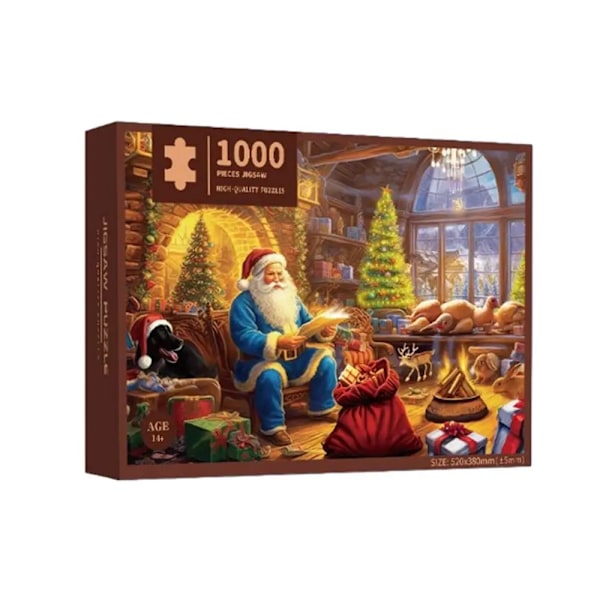 Julepuslespill Adventskalender 2023 1000 Brikker Vinterpuslespill Tidlig Utdanning Puslespill Leke Tegneserie Puslespill Leke Treningsgave