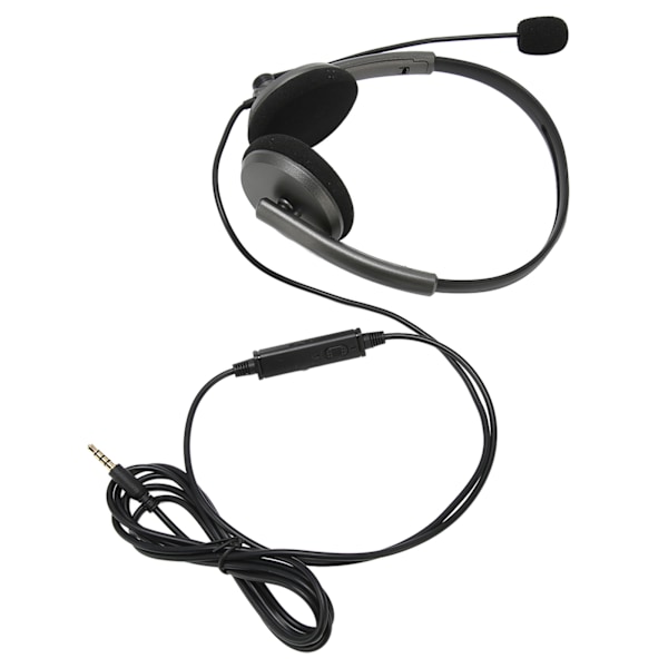 Call Center Headset Multifunksjonell Stilig Støydempende HD-anrop Hørselsvern Telefon Headset Space Grey Enkel 3,5 mm