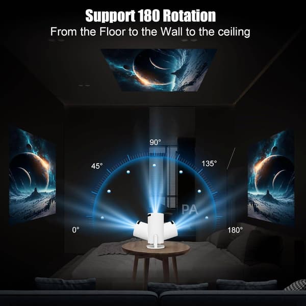 5G 4K Projektor Smart HD LED WiFi Bluetooth HDMI USB Android Hjemmekino - PA