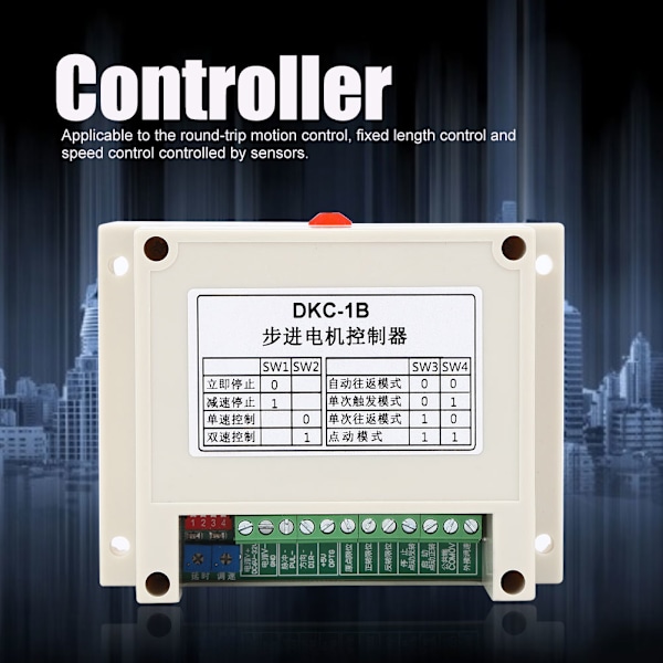 DKC-1B Plast Hastighetskontroll Flerbeskyttelse Enkelt Akse Pulsgenerator Stepper Motor Kontroller