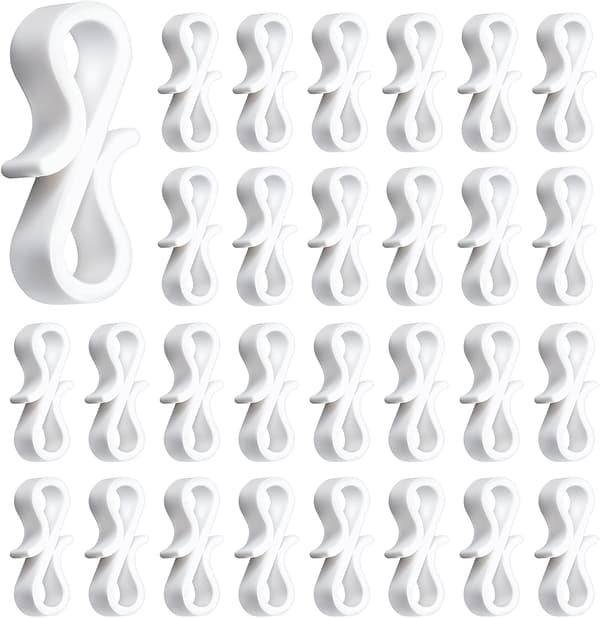 100 Stykker S Form Julelyskroge Tagrendeklips Plastik Julelys{bt}