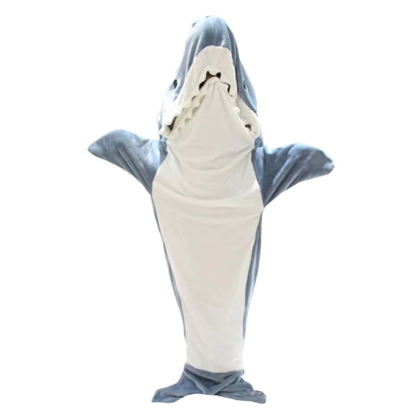 190cm Shark Sleeping Bag One Piece Pajamas Flannel Shark Homewear Shark One Piece Pajamas