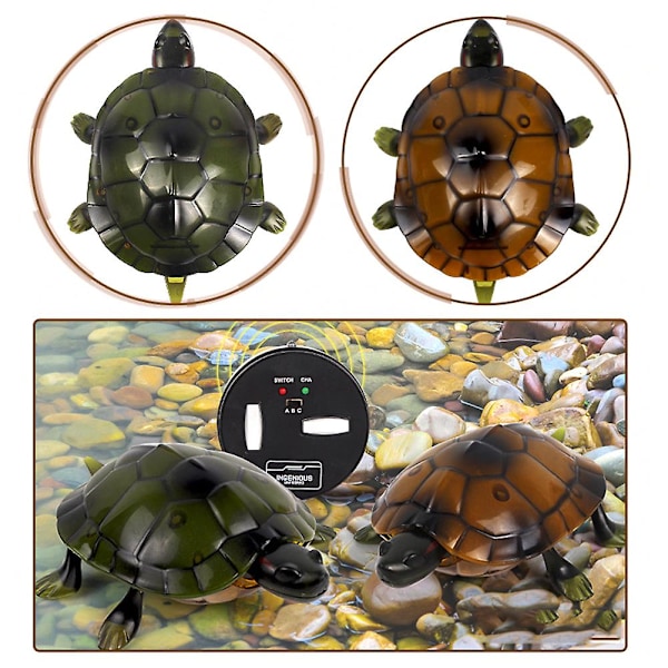 Simuleringsfjärrkontroll infraröd fjärrkontroll elektrisk självlysande sköldpaddsrobot barnleksak present Green
