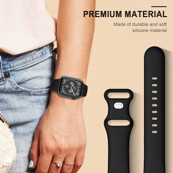 Rannekkeet yhteensopivat Apple Watch Band 40mm 38mm 41mm 42mm 6kpl 8 6pcs 8 42mm/44mm/45mm/49mm