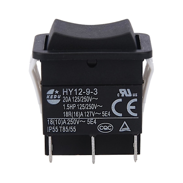 Hy12-9-3 Vippebryter Sikker Buesikring Industriell Enpolet Enkel Installasjon Trykknapp 1pc