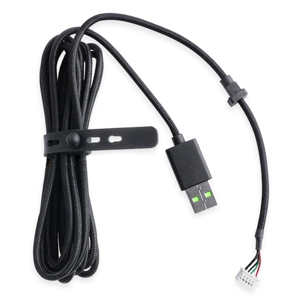 USB-opladningskabel PVC-ledning til Razer Kraken Ultimate / 7.1 V2 RGB / V3 Wired / Kitty Edition-hovedtelefoner, reservedel, sort