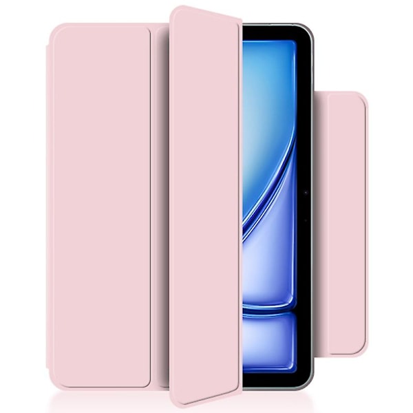 Stativ Etui til iPad Air 13 (2024) (M2) - Stødsikkert Magnetisk PU Læder Flip Etui - Pink Multicolor[qb] Multicolor Pink