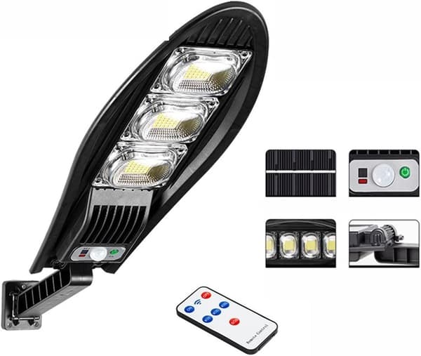 Udendørs solcellelampe 126 LED med menneskekropssensor (BT) 126 LED