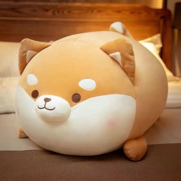 Älskar Shiba Inu plyschleksaksfigurer, hunddockor, Corgi-dockor, prydnadskuddar, Alla hjärtans dag-födelsedagspresenter på sängen (39 cm)