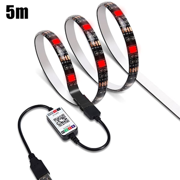 Smart fjärrkontroll RGB färgljusremsa jul halloween dekor RGB-5M