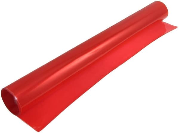 11 x 39 tommer Selvklebende Vinylfilm for Frontlykter, Baklykter og Tåkelys (Rød)