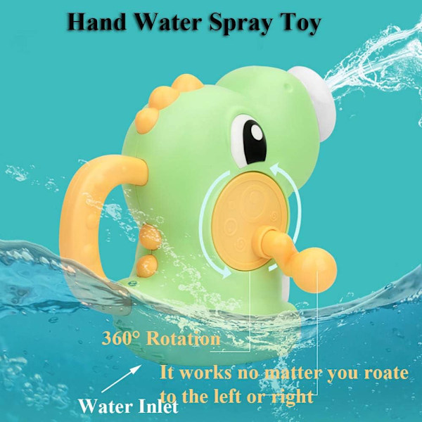 Badelegetøj til børn Hånd Vandsprøjte Legetøj Badekar Pool Sprøjte Legetøj Roterende Sprinkler