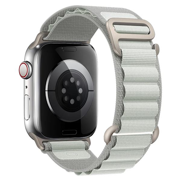 Alpin loop för Apple Watch band 49mm 44mm 40mm 45mm 41mm 42mm 38mm 49 44 45 mm armband iWatch series 7 6 3 se 8 Ultra 49 band ljusgrå light gray 42 44 45-ultra 49mm