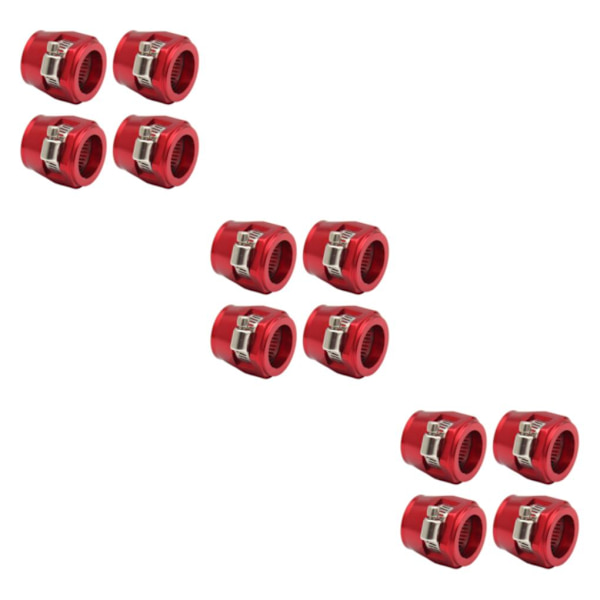 1/2/3/5 4-delad aluminium slangklämma - enkel att installera röd AN12.4pcs red AN12.4pcs 3PCS