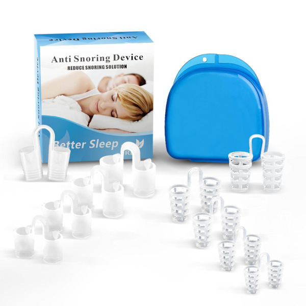 8-pack Snark-Nose-Extender-Klipp Professionell Män Kvinnor Hem Silikon Näsventiler Snarklösning