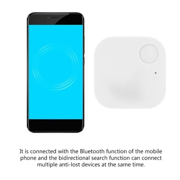 HURRISE Tracker Bluetooth 4.0 Anti-Lost GPS-positionering Vit