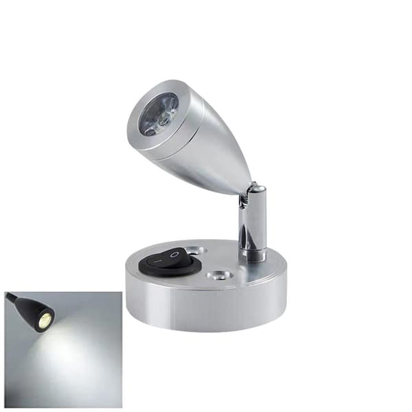 LED-læselampe til RV-interiør 2W med USB-port 5V 2A Swith Spot Black B 3200W