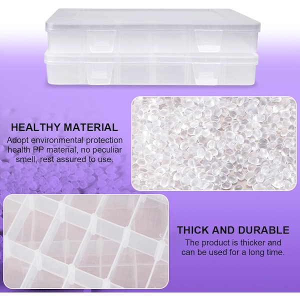Snackboks med 24 rum, 2 transparente plader med låg til R[qb] 24 compartments