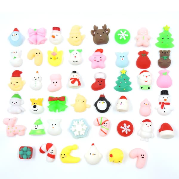 48 st Julkläm Musik DIY Jultomte Älg Snögubbe TPR Dumpling Dekompressionsleksaksset