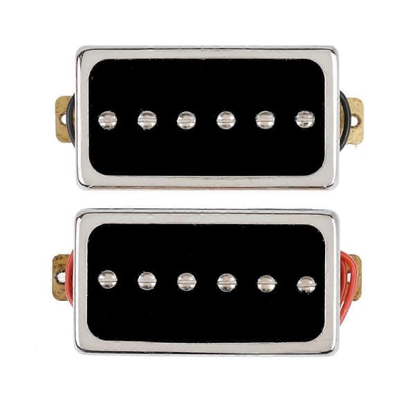 P90 Elektrisk Gitarr Pickup Humbucker Storlek Single Coil Pickup Hals och Stall Gitarrdelar och Tillbehör Silverblack