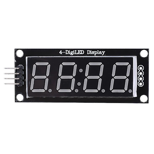 LED-displayrör modul 4 siffror 7 segment för 2 stift digital I/O-anslutningskomponenter