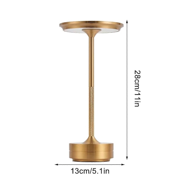Sherum Ecolume Lampe Yifare Ecolume Øyebeskyttelse LED Ecolume Lampe Bordlampe Oppladbar Tre-Fargejustering Gold